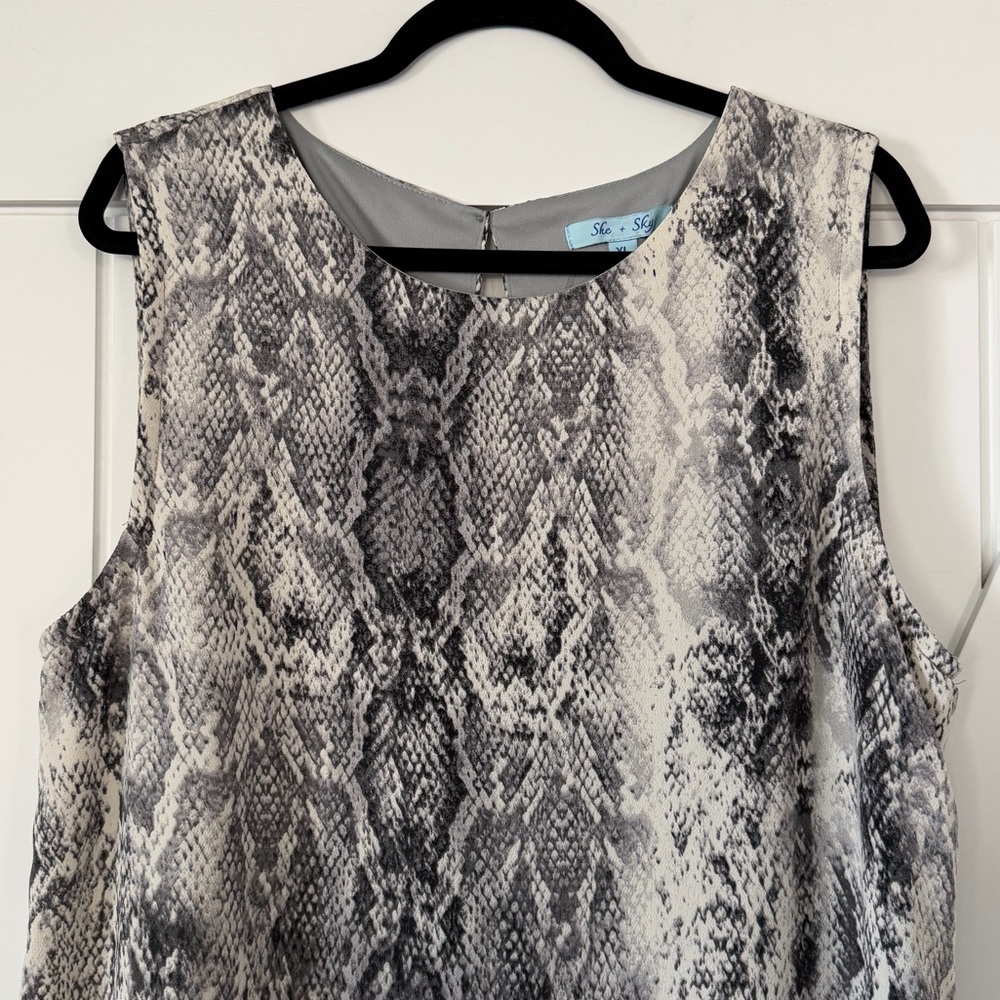She + Sky Python Snake Print Tank Top Sleeveless … - image 3